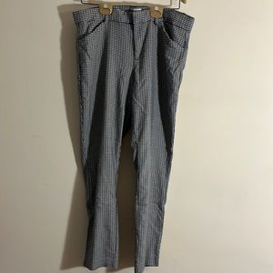 Gap dress pants with black and blue details. Size 12.
